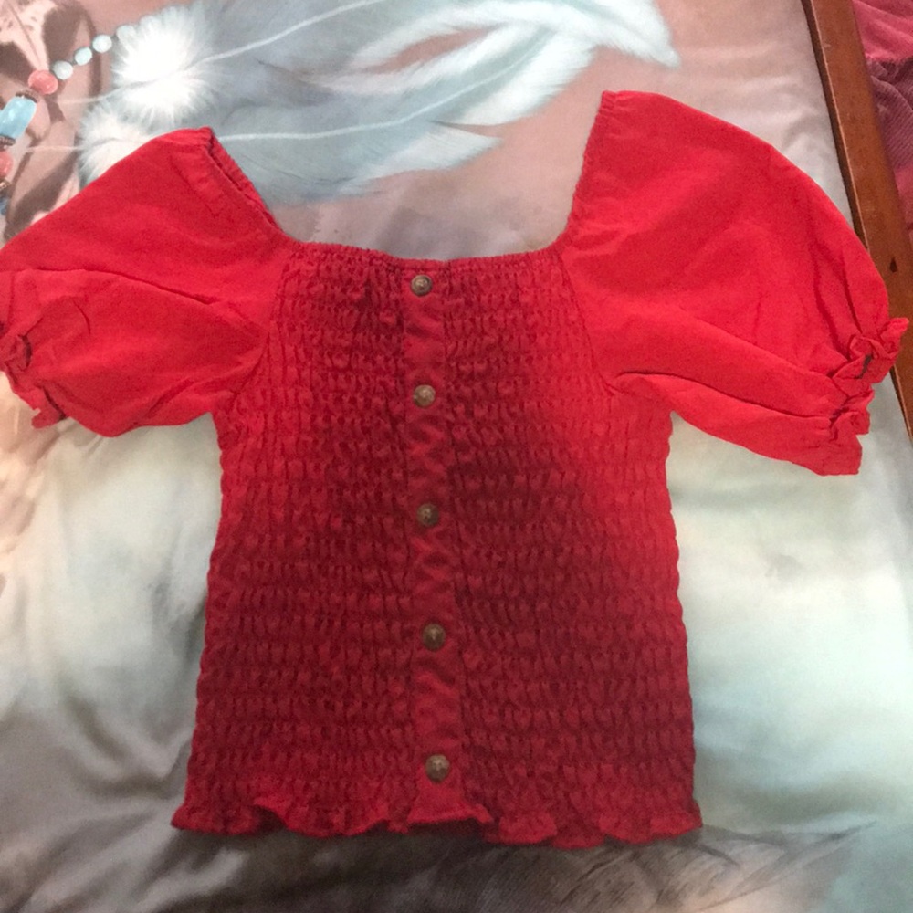 Red blouse